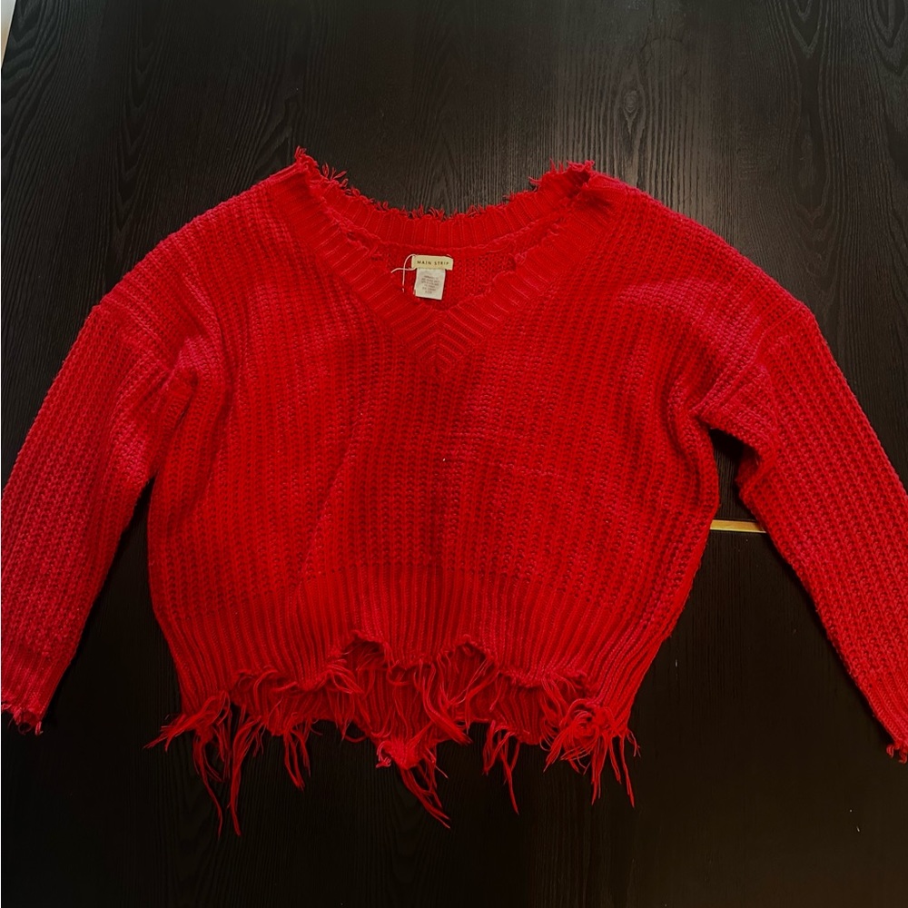 Crop Distressed sweater